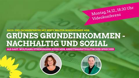 Videokonferenz: Grünes Grundeinkommen - nachhaltig und sozial