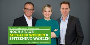 Urwahl-Kandidat*innen Grüne Bayern: Thomas Gehring, Katharina Schulze, Ludwig Hartmann