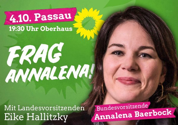 4. Okt. 19:30 Uhr Oberhaus: Frag Annalena!