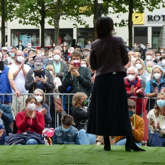 Annalena Baerbock in Passau Foto: Dirk Wildt