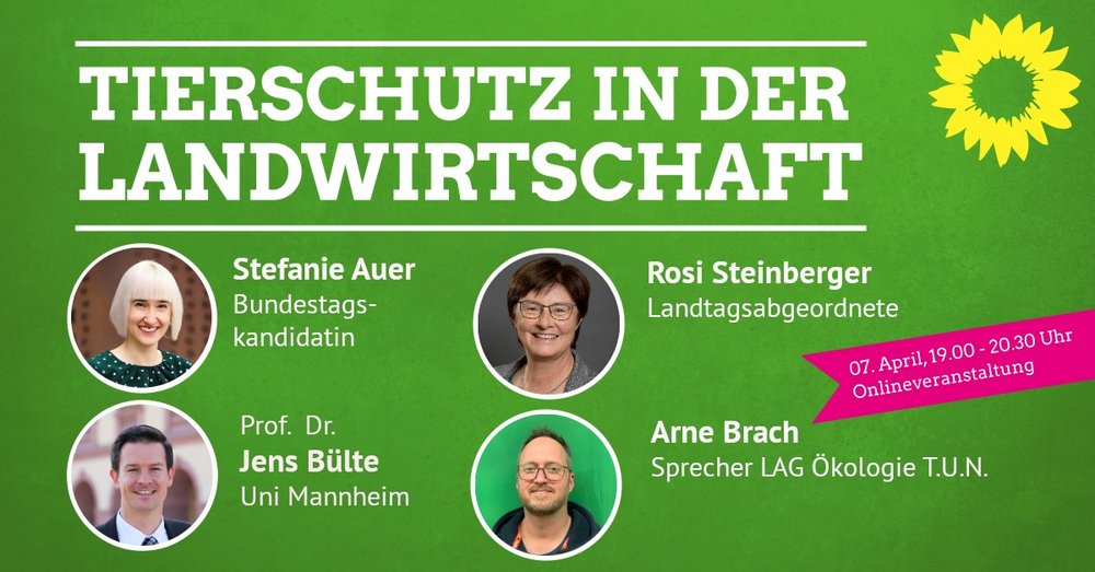 7. April, 19 Uhr: Tierschutz in der Landwirtschaft