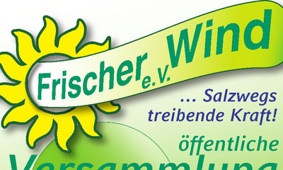 Plakat Präsentation Bürgermeister-Kandidat*in Frischer Wind / Salzweg 