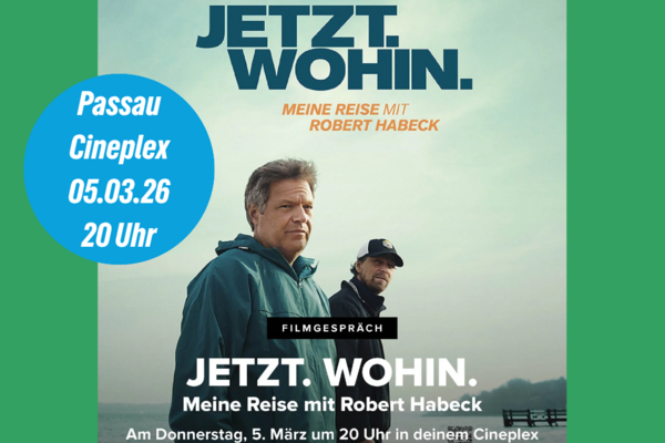 „Jetzt. Wohin. Meine Reise mit Robert Habeck“ mit Online-Filmgespräch mit Regisseur Lars Jessen