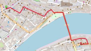 Routenplaner auf gruene-passauland.de: Mit dem Rad vom Ludwigplatz zu unserem Büro
