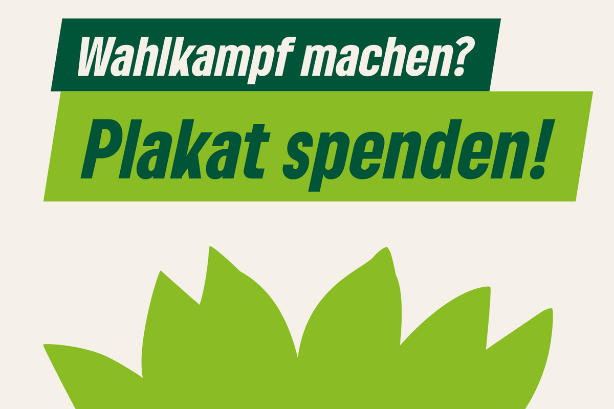 Wahlkampf machen? Plakat spenden! 