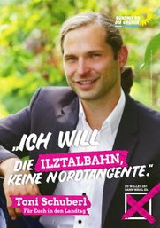 Landtag: Toni Schuberl, Direktkandidat Passau West, Listenplatz 2
