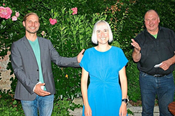 In Berlin haben wollen Stefanie Auer MdL Toni Schuberl (l.) und MdB Erhard Grundl. -Foto: Polz 