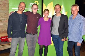 Fredric Sascha Müller, Matthias Weigl, Katharina Schulze, Toni Schuberl und Dirk Wildt | Foto: Hermannn Schoyerer