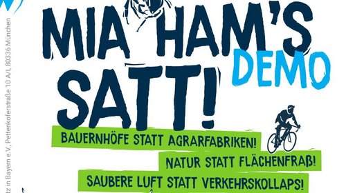 Mia ham's satt: Am 6.10.2018 Große Demo in München