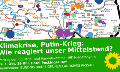 Klima-Kriese, Putin-Krieg und Mittelstand: Vortrag IHK, 07.10.22 Hotel Piockinger Hof 