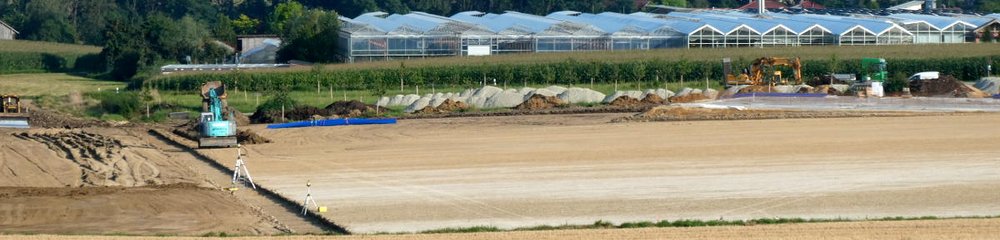 Die Baustelle der Inntal-Gärtnerei in Rothof / Neuhaus am Inn 