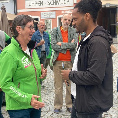 Ulrike Schwarz und Benjamin Adjei | Foto: Eike Hallitzky