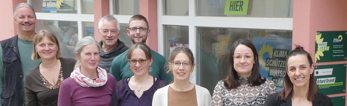 Vorstand Grüne Passau-Land: Sascha Müller, Alexandra Scharinger, Sonja Kessler, Dirk Wildt, Stefan Winklhofer, Simone Rath, Lisa Geiger, Vroni Lippl, Isabel Sicklinger | Foto: E. Hallitzky