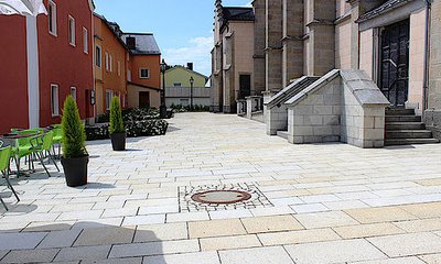 Pflaster mit Granit aus dem bayerischen Wald.