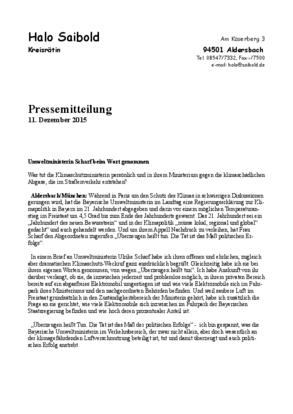 Ministerin Scharf Klima Abgase Gruene Passau Land